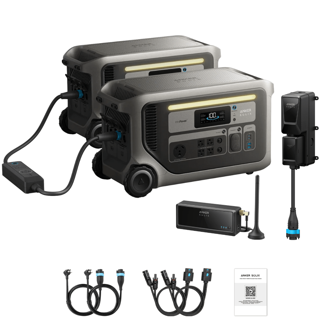 Anker SOLIX F3000 Portable Power Station Kit (2-Unit Set)