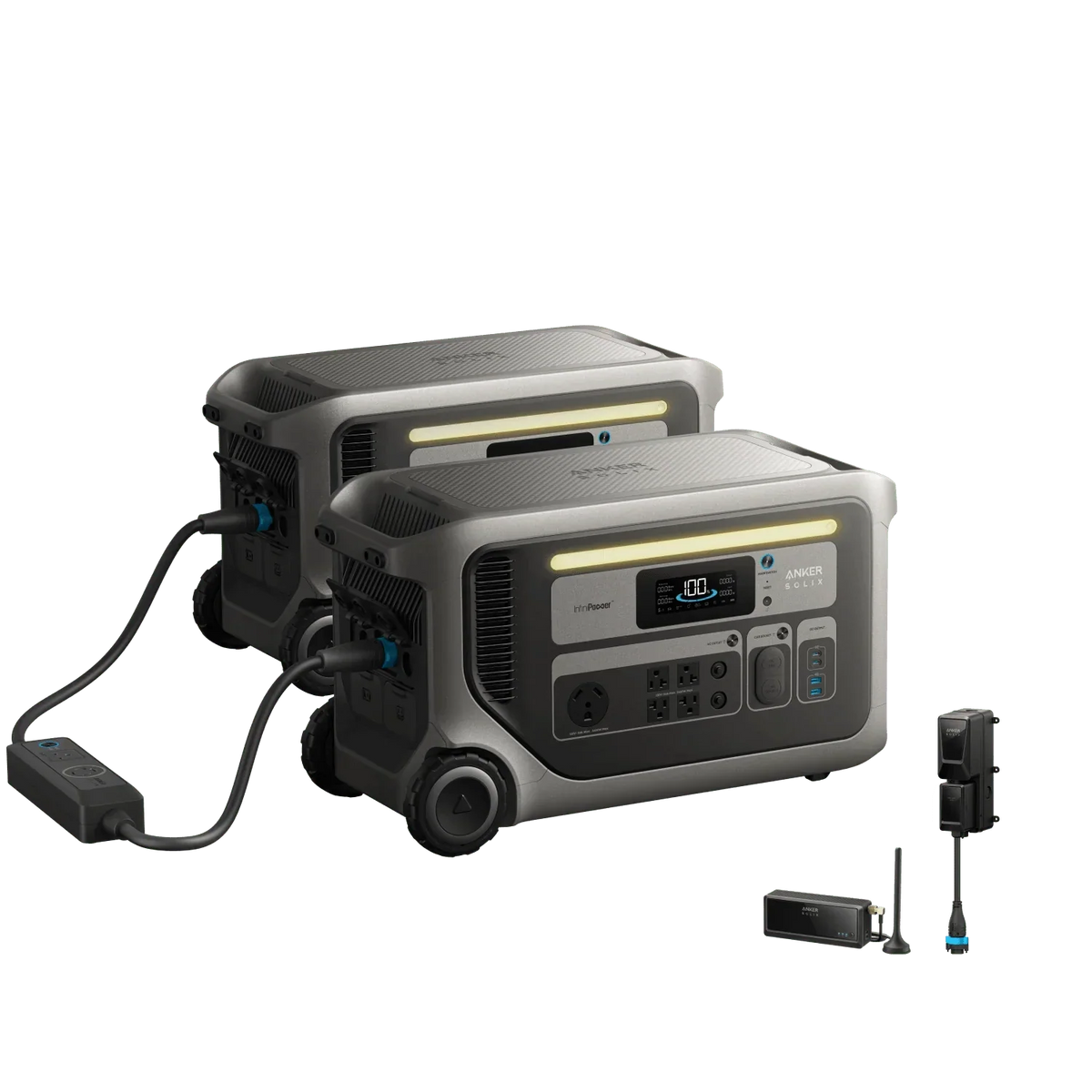 Anker SOLIX F3000 Portable Power Station Kit (2-Unit Set)