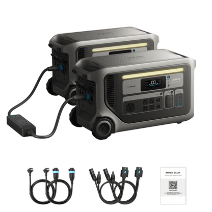 Anker SOLIX F3000 Portable Power Station Kit (2-Unit Set)