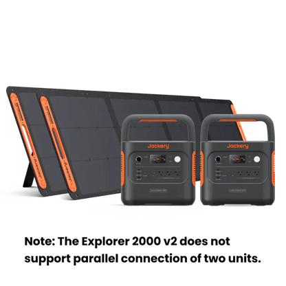 Jackery Solar Generator 2000 V2 + 2× SolarSaga 200W Panels (2-Pack)