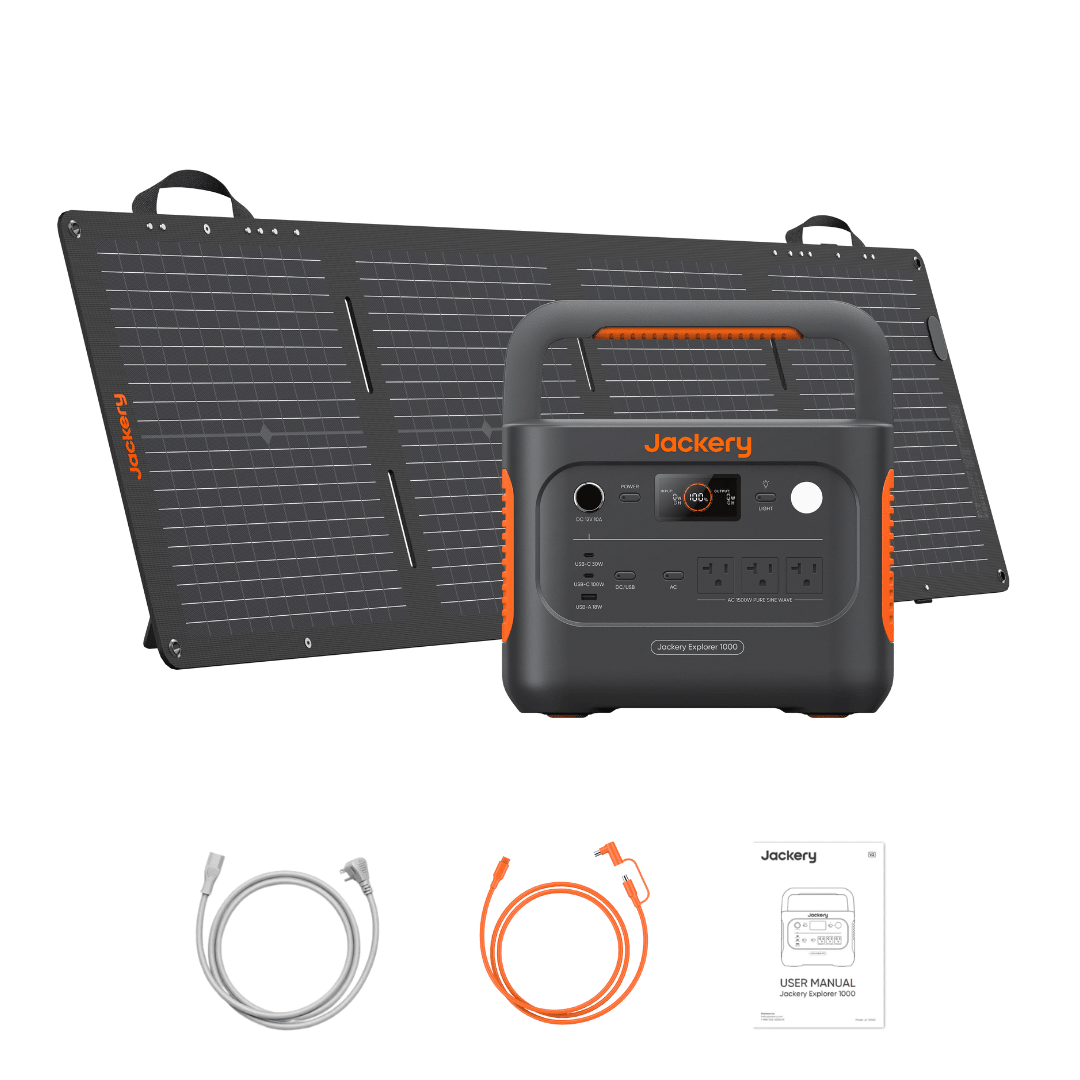 Jackery Explorer 1000 V2 Solar Generator + SolarSaga 200W Portable Solar Panel