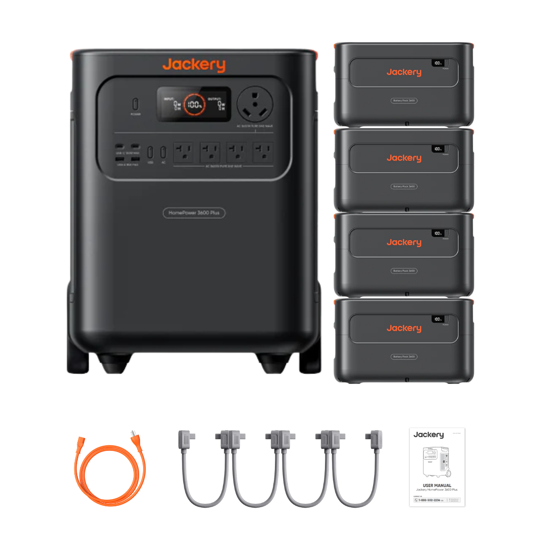 Jackery HomePower 3600 Plus Power Station + Battery Pack 3600
