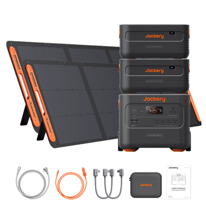 Jackery Explorer 2000 Plus Solar Generator Kit (6kWh) + 2 x SolarSaga 200W Portable Solar Panel