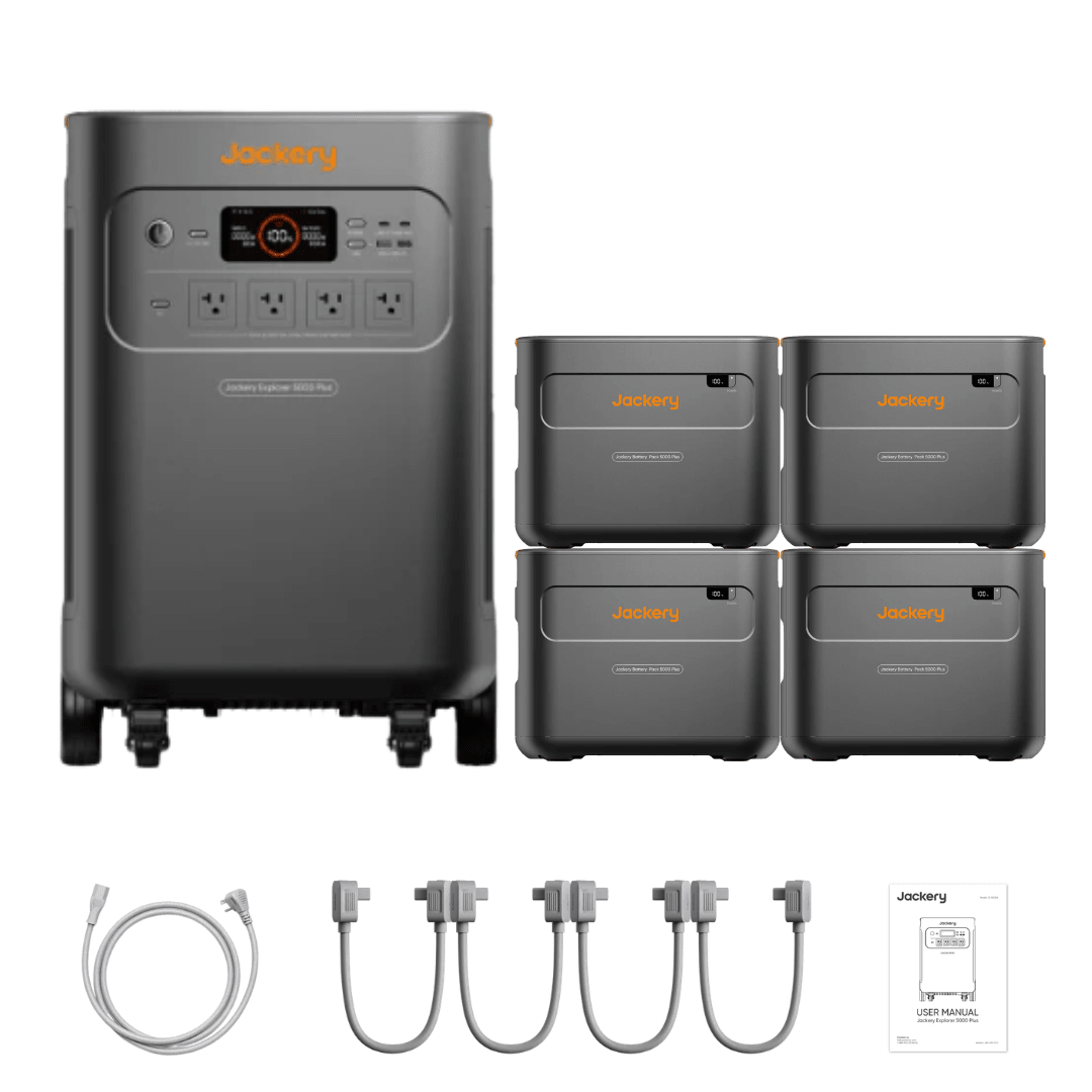 Jackery Explorer 5000 Plus Solar Generator + Battery Pack 5000 Plus
