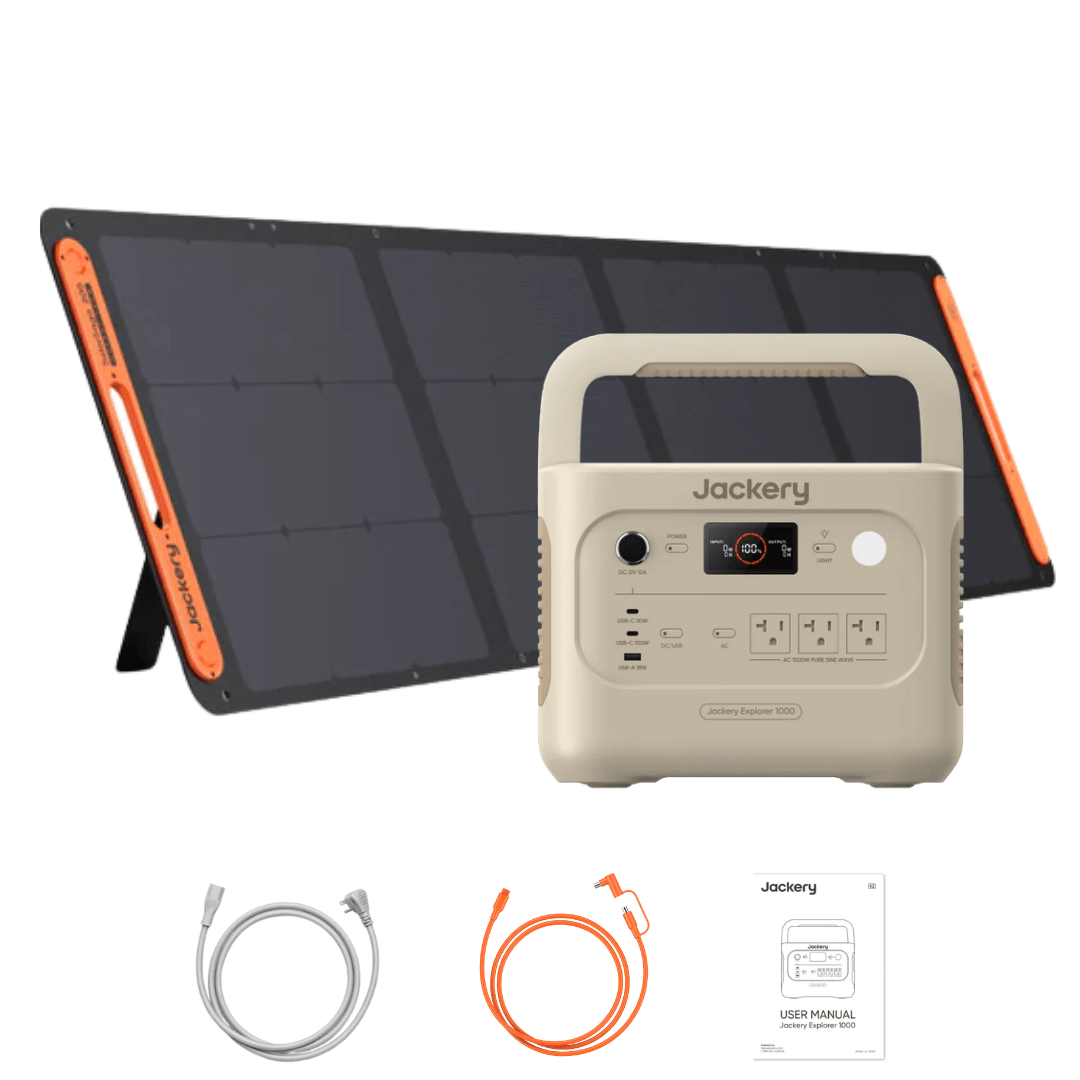 Jackery Explorer 1000 V2 Solar Generator + SolarSaga 200W Portable Solar Panel