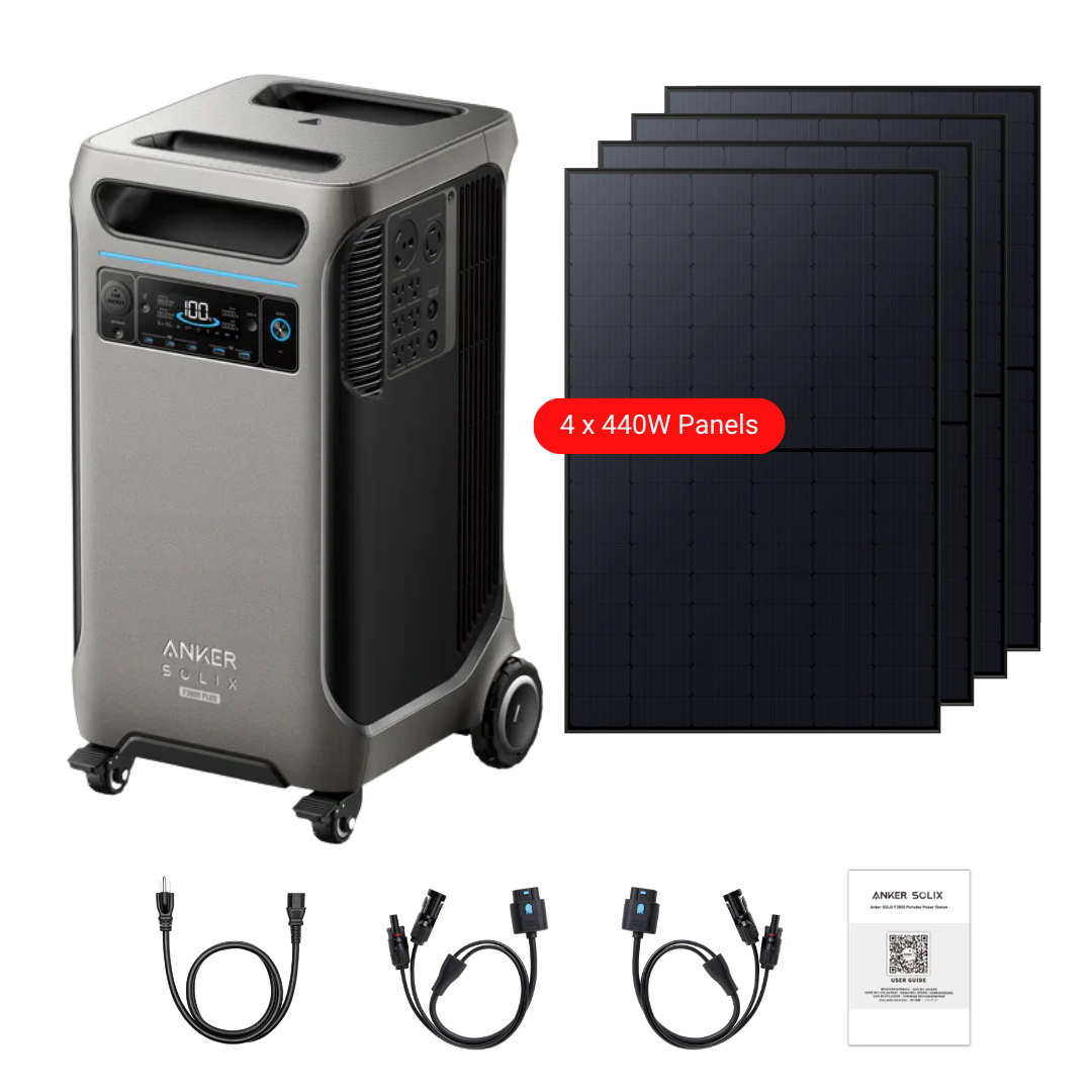 Anker SOLIX F3800 Plus Portable Power Station + 440W Rigid Solar Panels