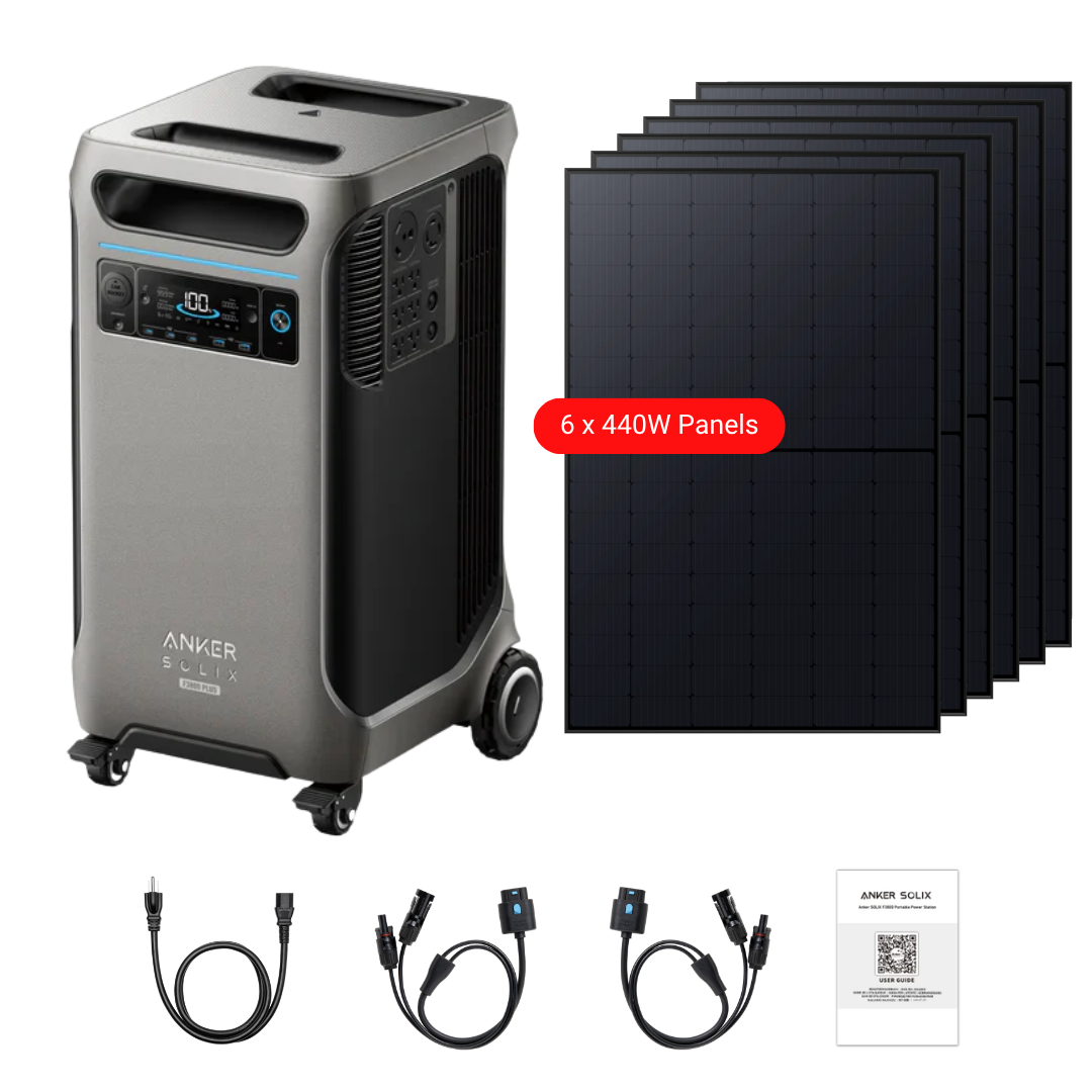 Anker SOLIX F3800 Plus Portable Power Station + 440W Rigid Solar Panels