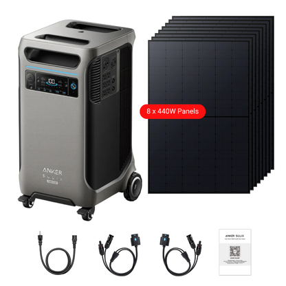 Anker SOLIX F3800 Plus Portable Power Station + 440W Rigid Solar Panels