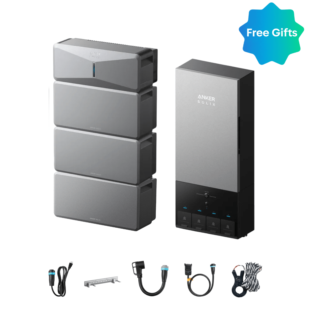 Anker SOLIX E10 Automatic Backup Kits | 6 kWh - 30 kWh LiFePO4 Battery | 10-30 kW Turbo Output | Smart Grid & Storm-Guard