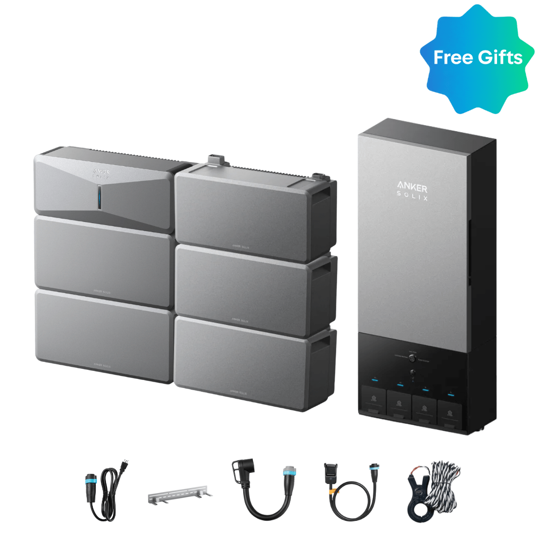 Anker SOLIX E10 Automatic Backup Kits | 6 kWh - 30 kWh LiFePO4 Battery | 10-30 kW Turbo Output | Smart Grid & Storm-Guard