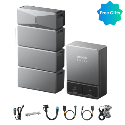 Anker SOLIX E10 Manual Backup Kit | 6 kWh - 30 kWh LiFePO4 Battery | 10-30 kW Turbo Output | Smart Grid & Storm-Guard