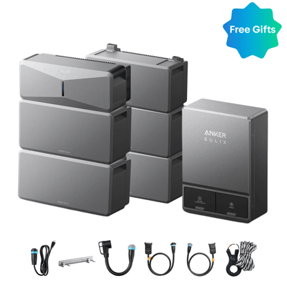 Anker SOLIX E10 Manual Backup Kit | 6 kWh - 30 kWh LiFePO4 Battery | 10-30 kW Turbo Output | Smart Grid & Storm-Guard