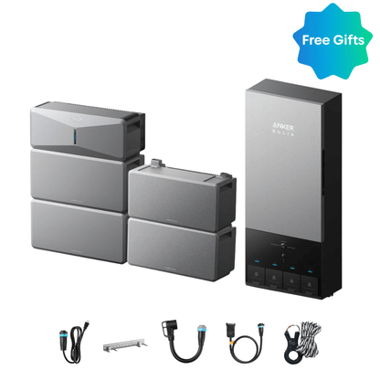 Anker SOLIX E10 Automatic Backup Kits | 6 kWh - 30 kWh LiFePO4 Battery | 10-30 kW Turbo Output | Smart Grid & Storm-Guard