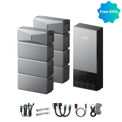 2 x Anker SOLIX E10 Power Module + Batteries + Power Dock