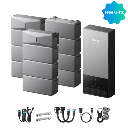 2 x Anker SOLIX E10 Power Module + Batteries + Power Dock