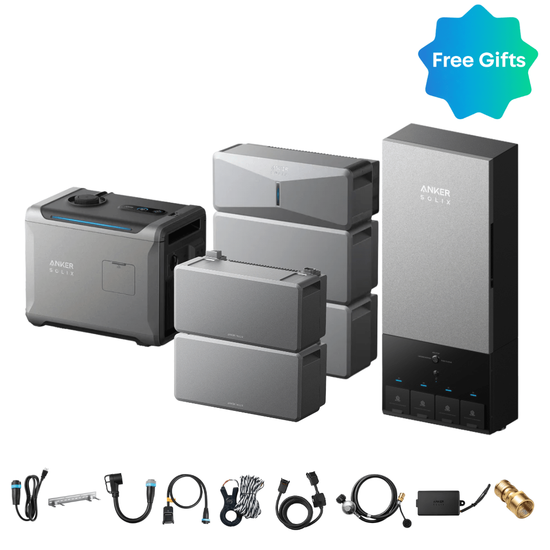 Anker SOLIX E10 Infinite Backup Kits | 6kWh - 24 kWh LiFePO4 Battery | 5X Backup Time | Smart Control & Outdoor-Ready