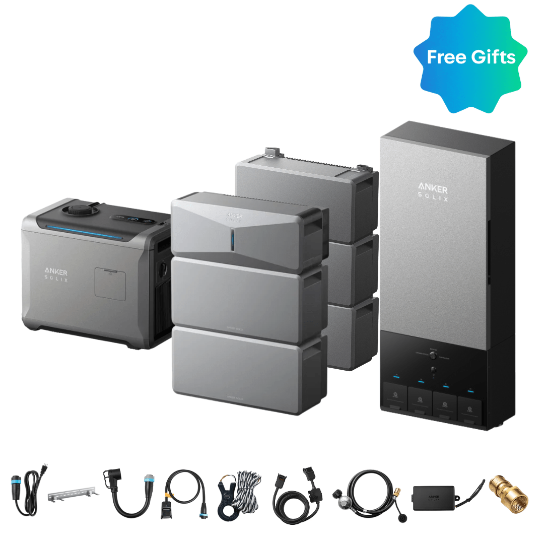 Anker SOLIX E10 Infinite Backup Kits | 6kWh - 24 kWh LiFePO4 Battery | 5X Backup Time | Smart Control & Outdoor-Ready