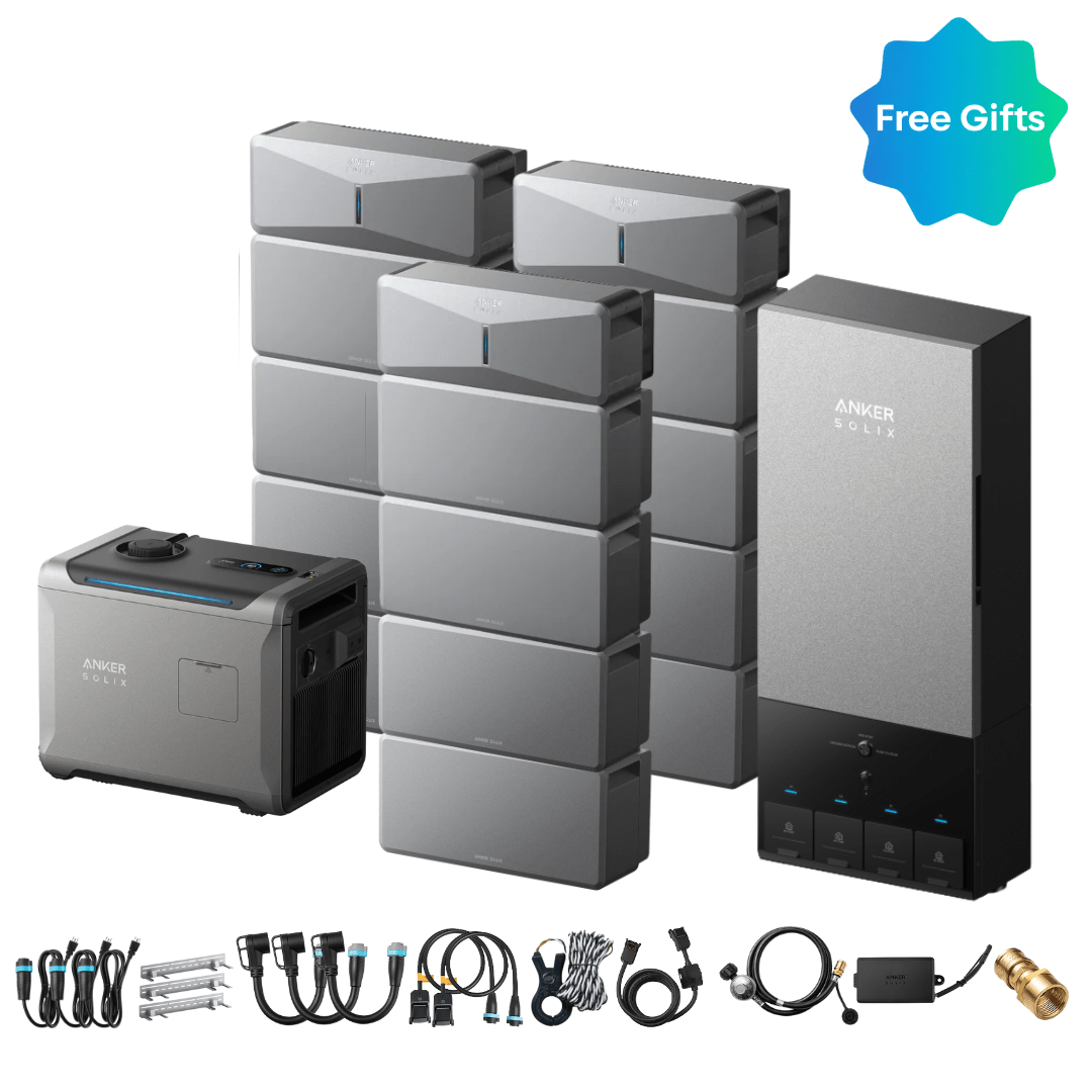 3 x Anker SOLIX E10 Power Module + Batteries + Power Dock + Smart Generator 5500 (Tri-Fuel)