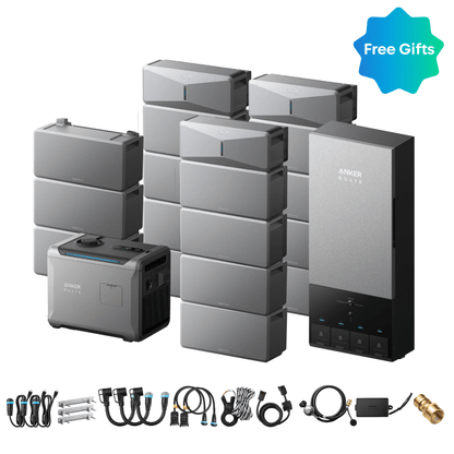 3 x Anker SOLIX E10 Power Module + Batteries + Power Dock + Smart Generator 5500 (Tri-Fuel)