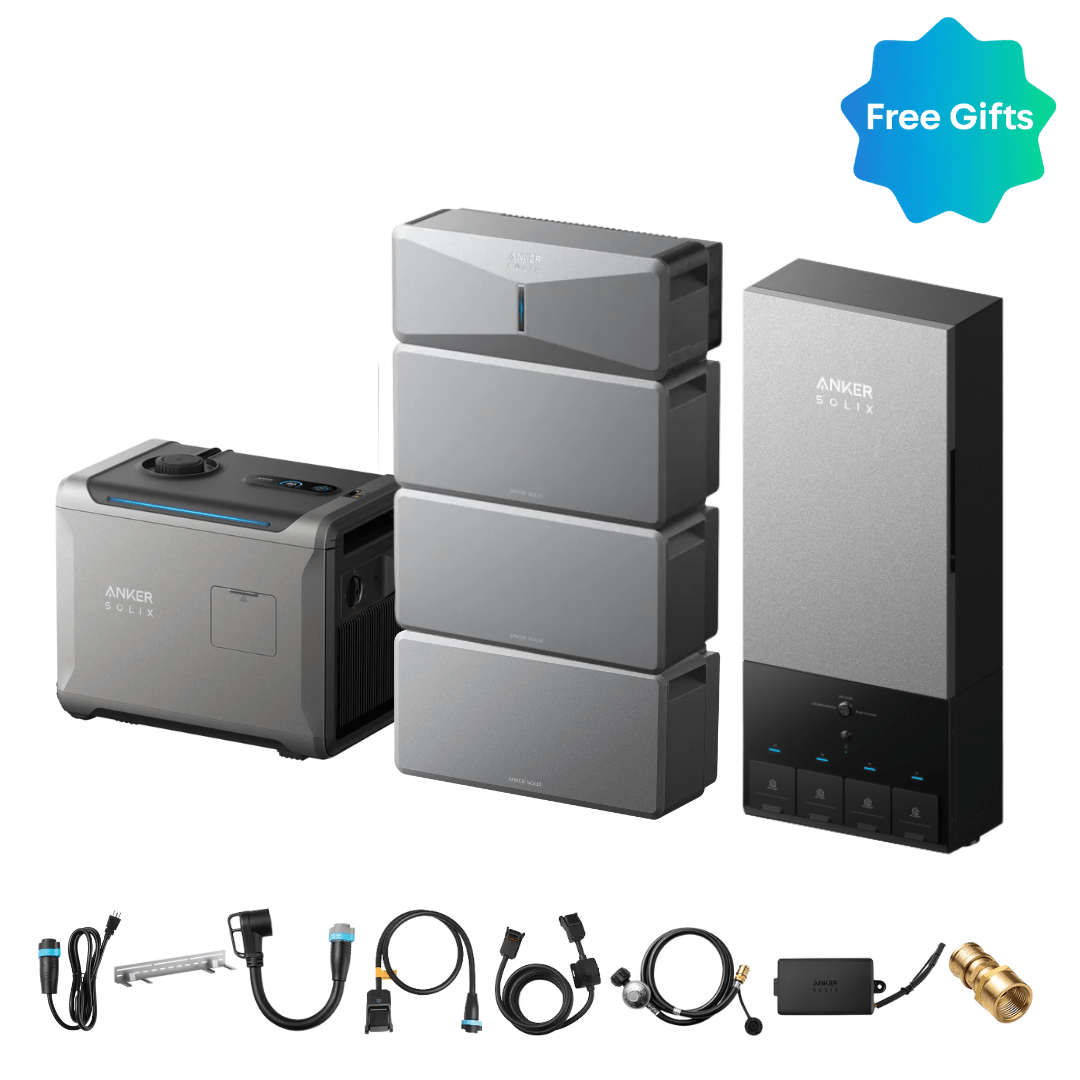 Anker SOLIX E10 Infinite Backup Kits | 6kWh - 24 kWh LiFePO4 Battery | 5X Backup Time | Smart Control & Outdoor-Ready