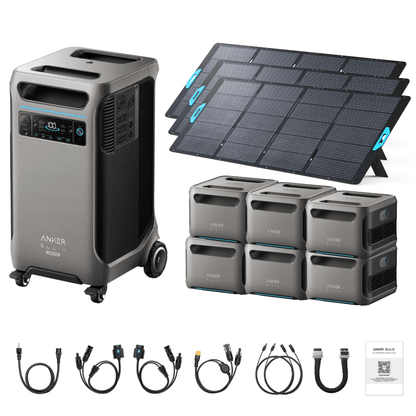 Anker SOLIX F3800 Plus Portable Power Station + 400W Portable Solar Panel