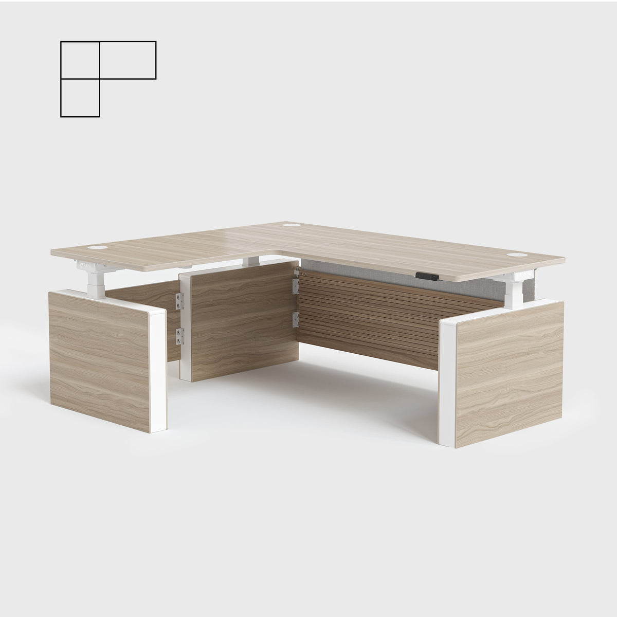 Vernal L-shaped Executive Standing Desk