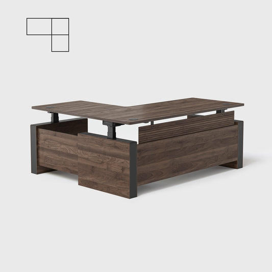 Vernal L-shaped Executive Standing Desk