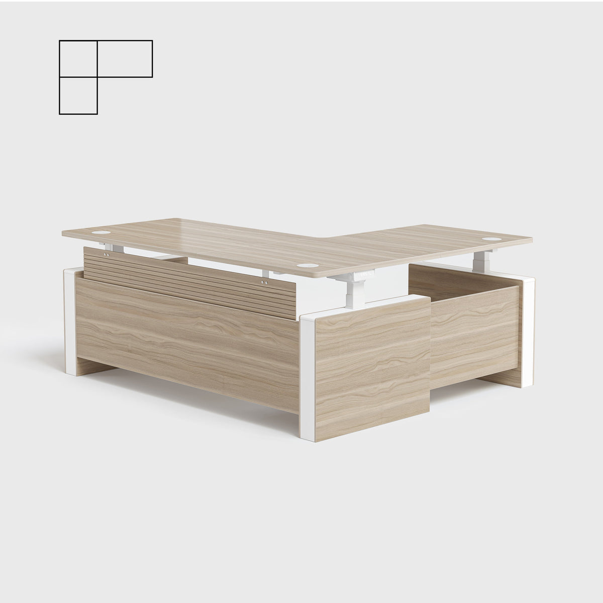 Vernal L-shaped Executive Standing Desk