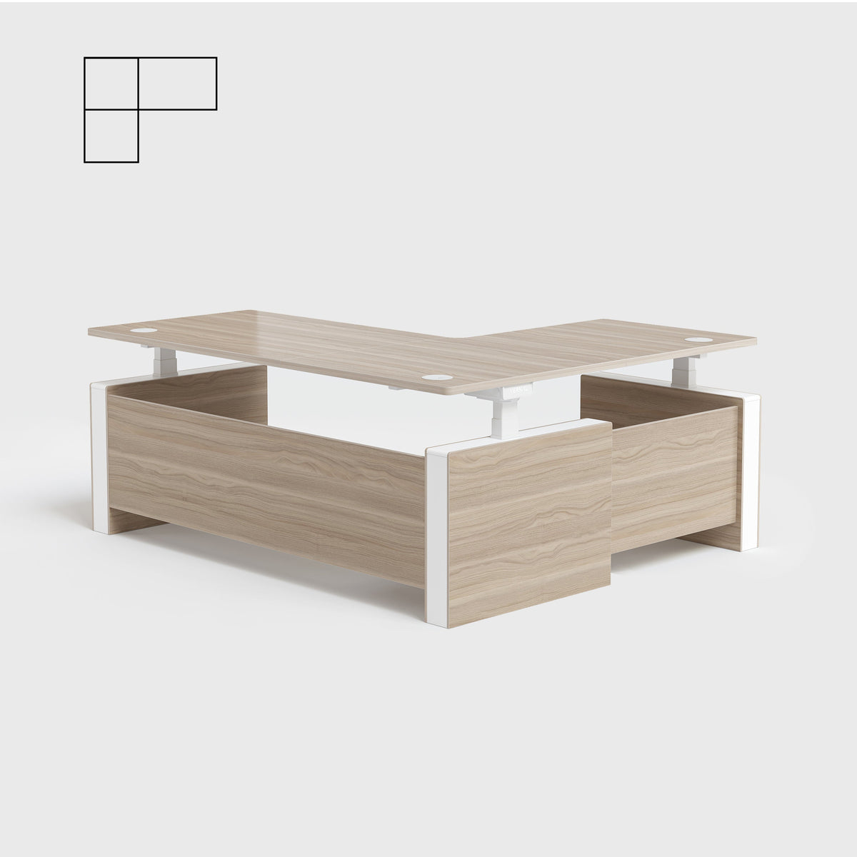 Vernal L-shaped Executive Standing Desk