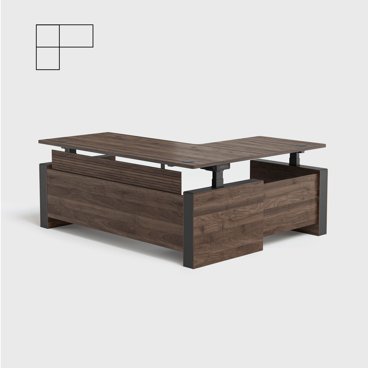 Vernal L-shaped Executive Standing Desk