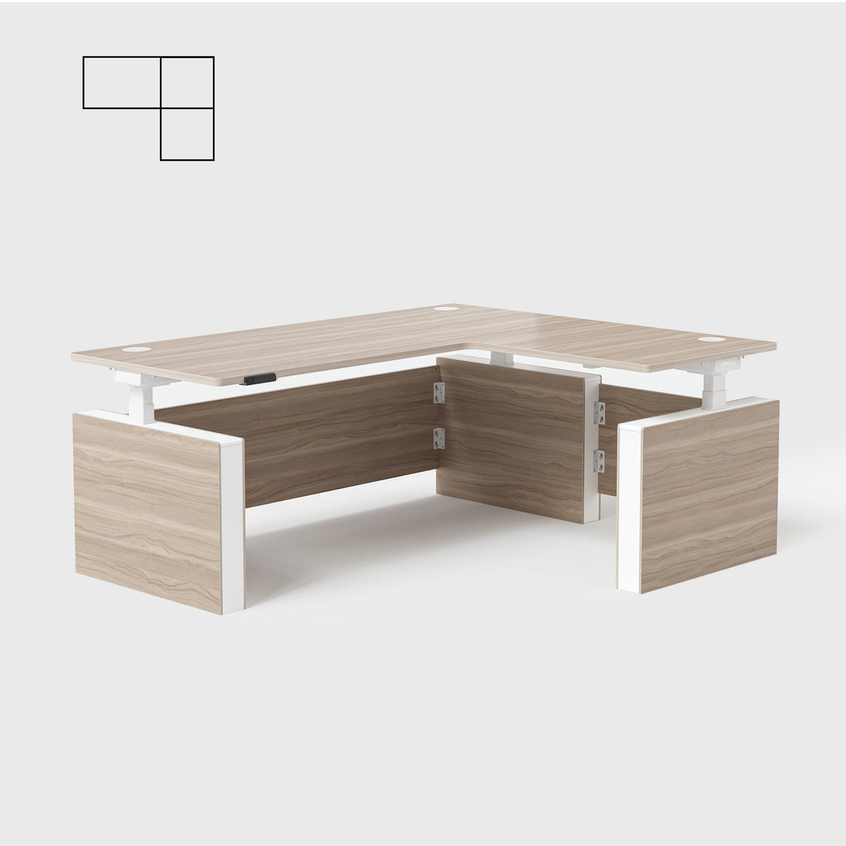 Vernal L-shaped Executive Standing Desk