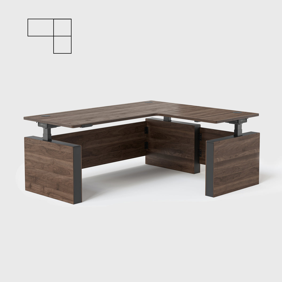 Vernal L-shaped Executive Standing Desk