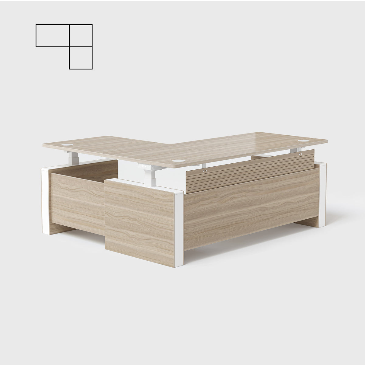 Vernal L-shaped Executive Standing Desk
