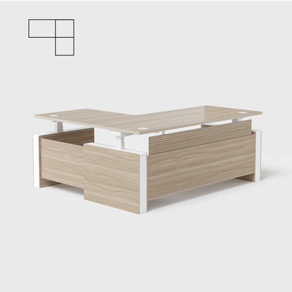 Vernal L-shaped Executive Standing Desk