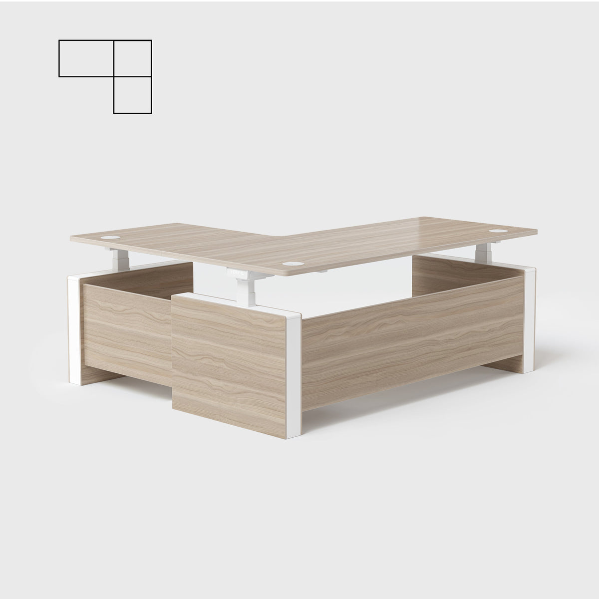 Vernal L-shaped Executive Standing Desk