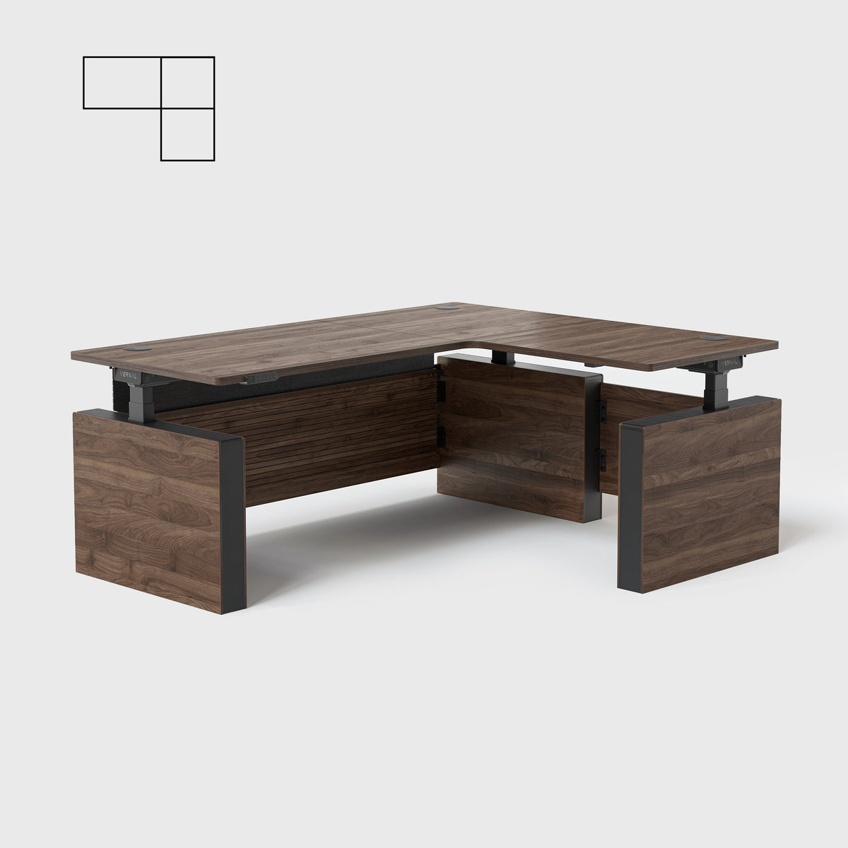 Vernal L-shaped Executive Standing Desk