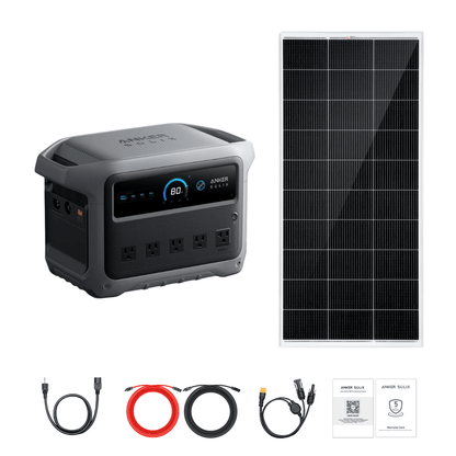 Anker SOLIX C1000 Gen 2 Portable Power Station + Custom Solar Panel Bundle Option