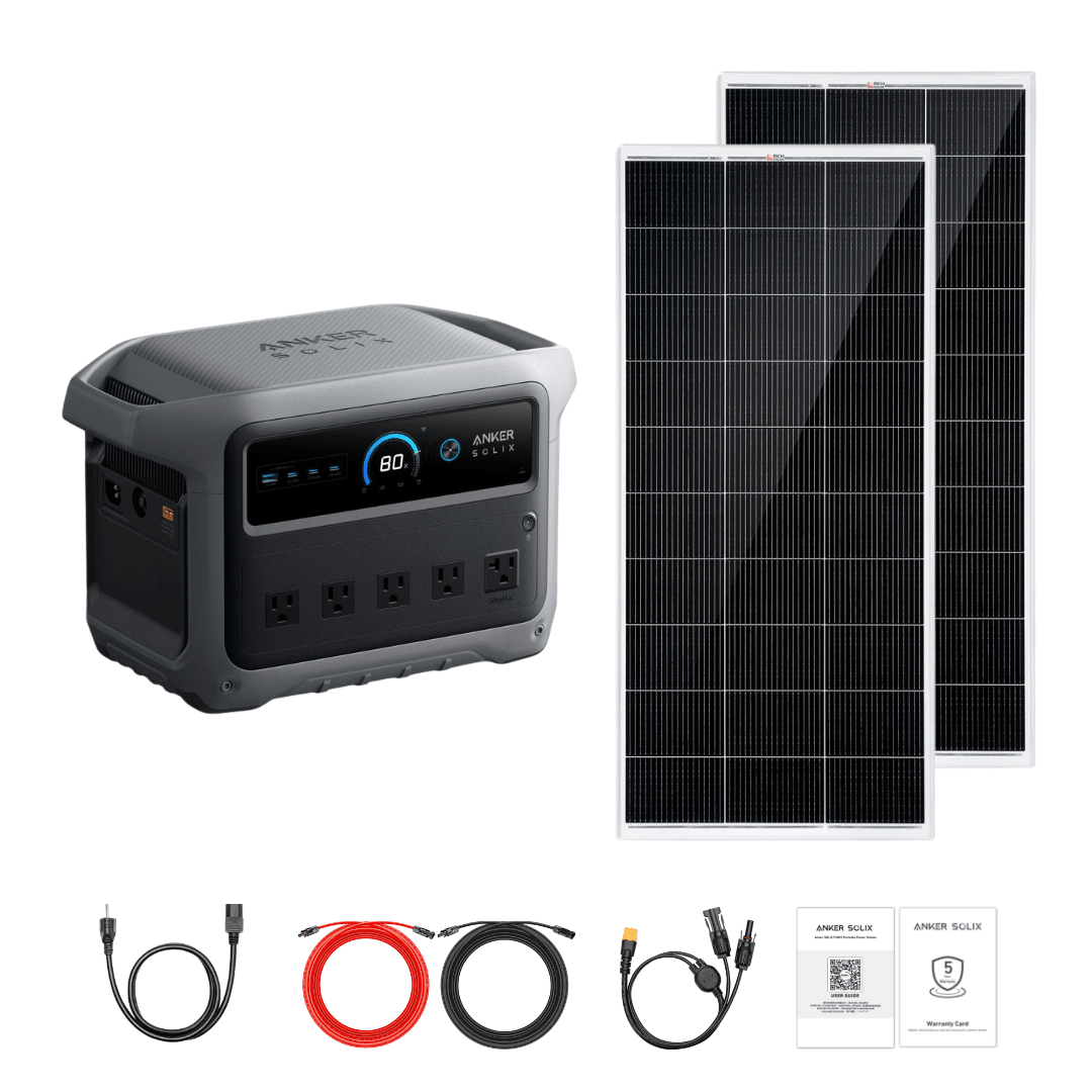 Anker SOLIX C1000 Gen 2 Portable Power Station + Custom Solar Panel Bundle Option