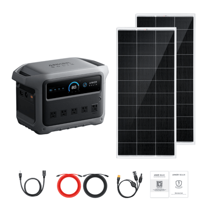Anker SOLIX C1000 Gen 2 Portable Power Station + Custom Solar Panel Bundle Option