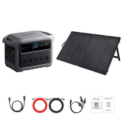 Anker SOLIX C1000 Gen 2 Portable Power Station + Custom Solar Panel Bundle Option
