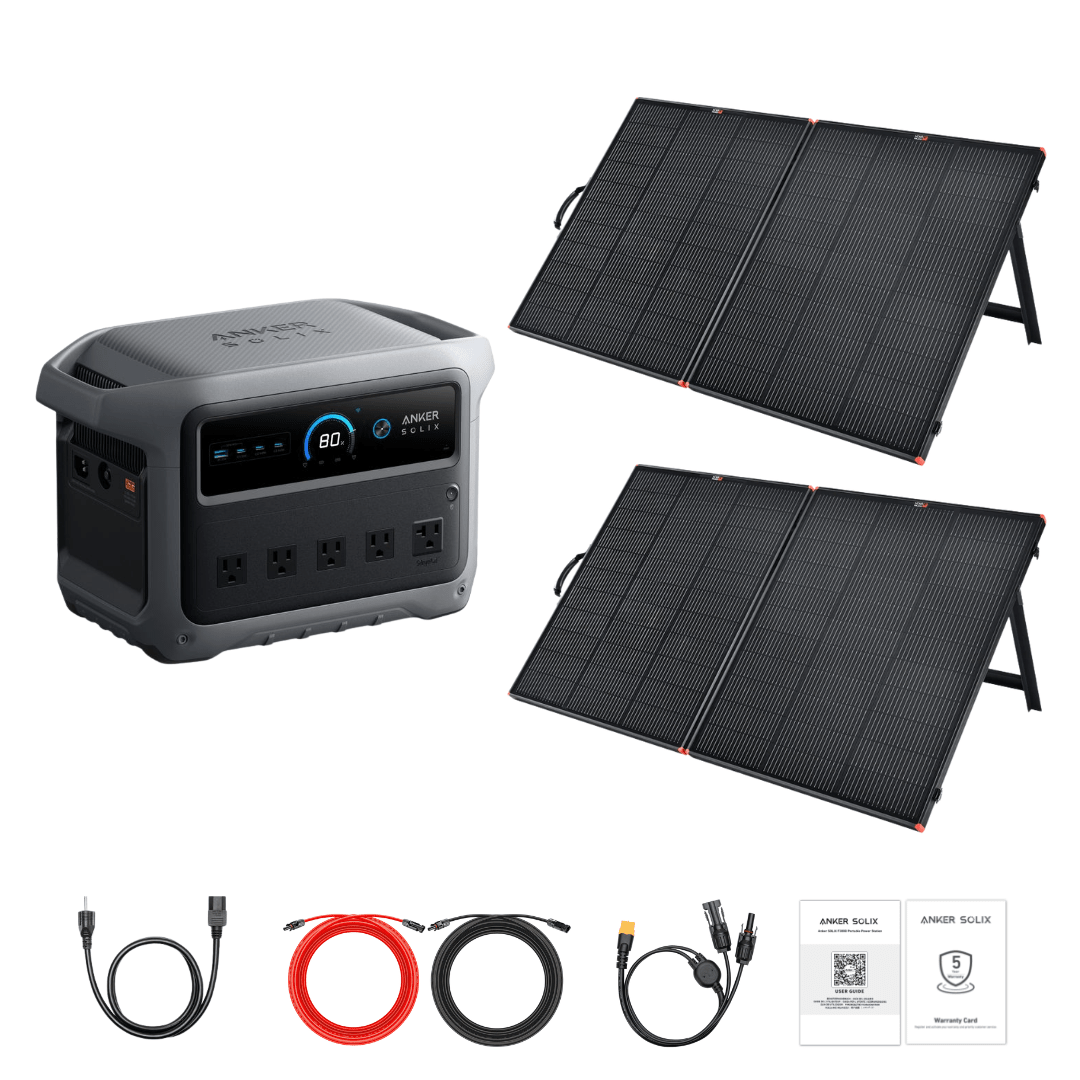 Anker SOLIX C1000 Gen 2 Portable Power Station + Custom Solar Panel Bundle Option