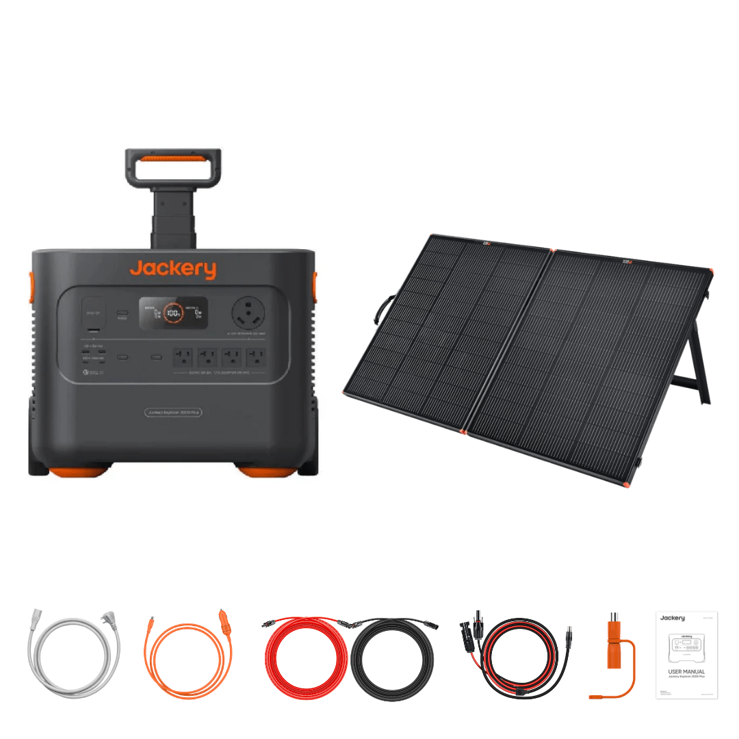 Jackery Explorer 2000 Plus Portable Power Station + Custom Solar Panel Bundle Option