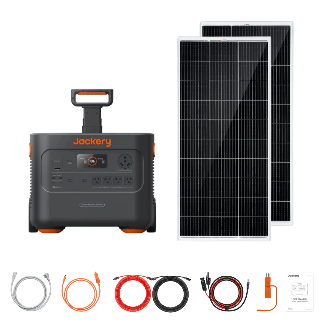 Jackery Explorer 2000 Plus Portable Power Station + Custom Solar Panel Bundle Option