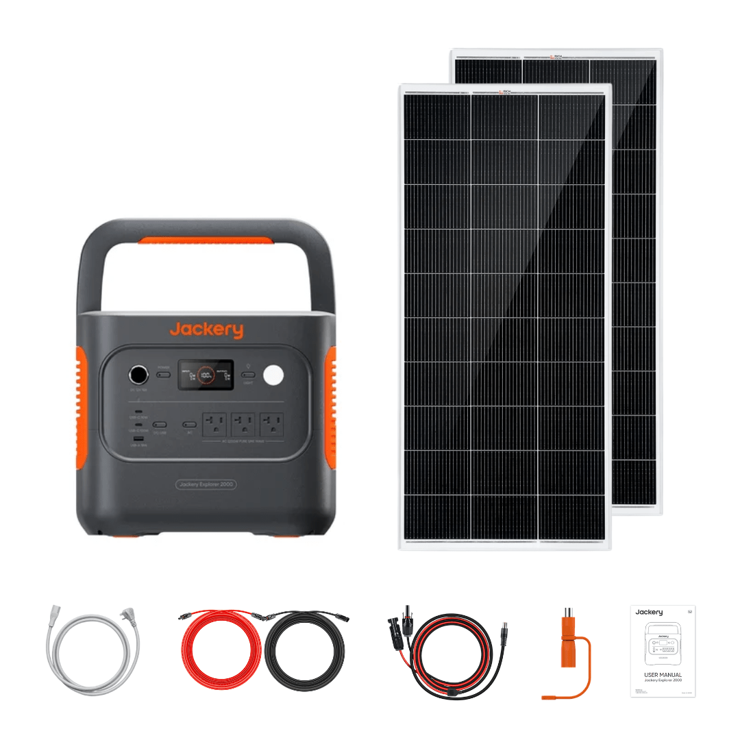 Jackery Explorer 2000 v2 Portable Power Station + Custom Solar Panel Bundle Option
