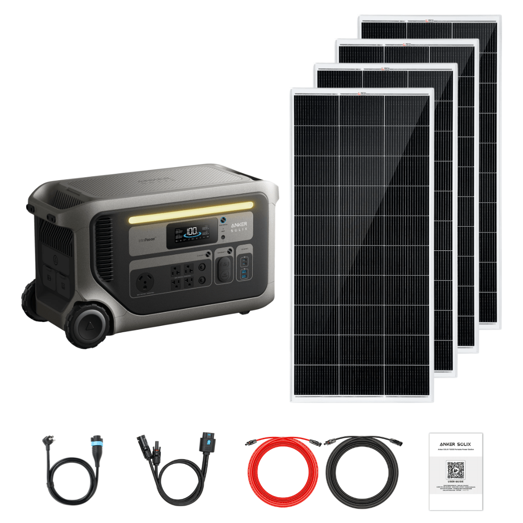 Anker SOLIX F3000 Portable Power Station with Solar Panel Kit
