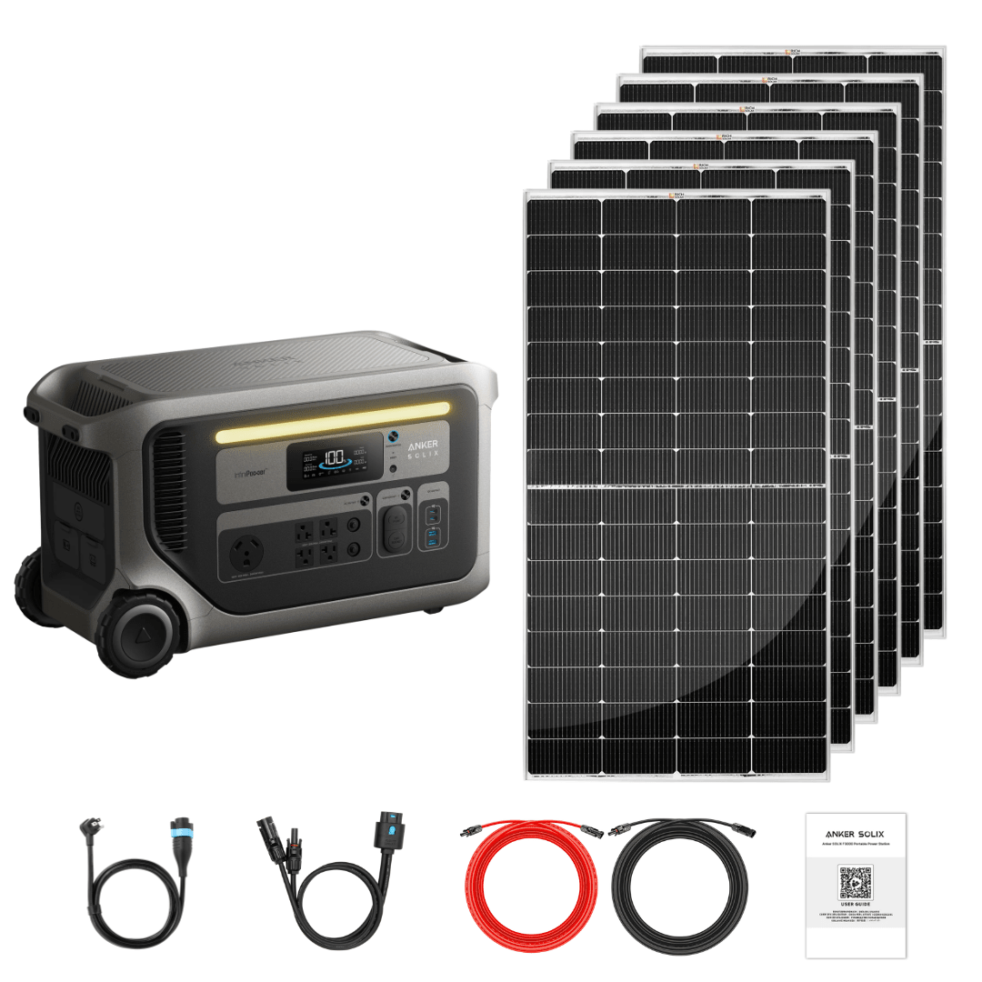 Anker SOLIX F3000 Portable Power Station with Solar Panel Kit