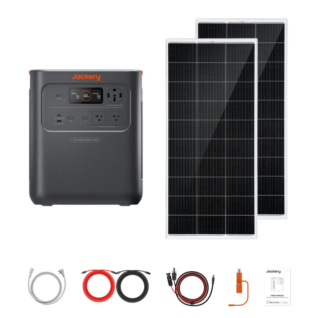 Jackery HomePower 3600 Pro Max Portable Power Station + Custom Solar Panel Bundle Option