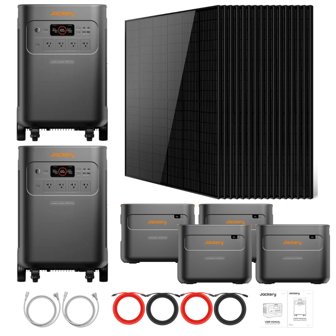 2 x Jackery Explorer 5000 Plus + Extra Batteries + 415W Solar Panels