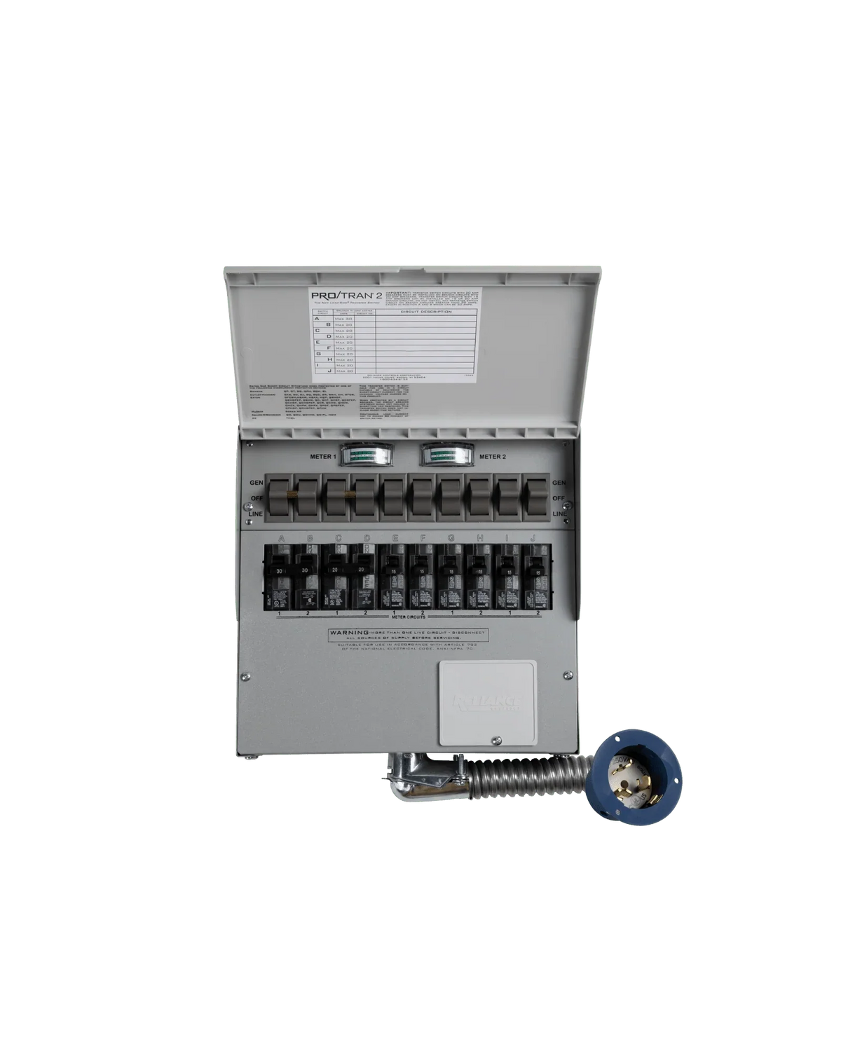 Anker 10-Circuit Manual Transfer Switch 120V/240V 30A