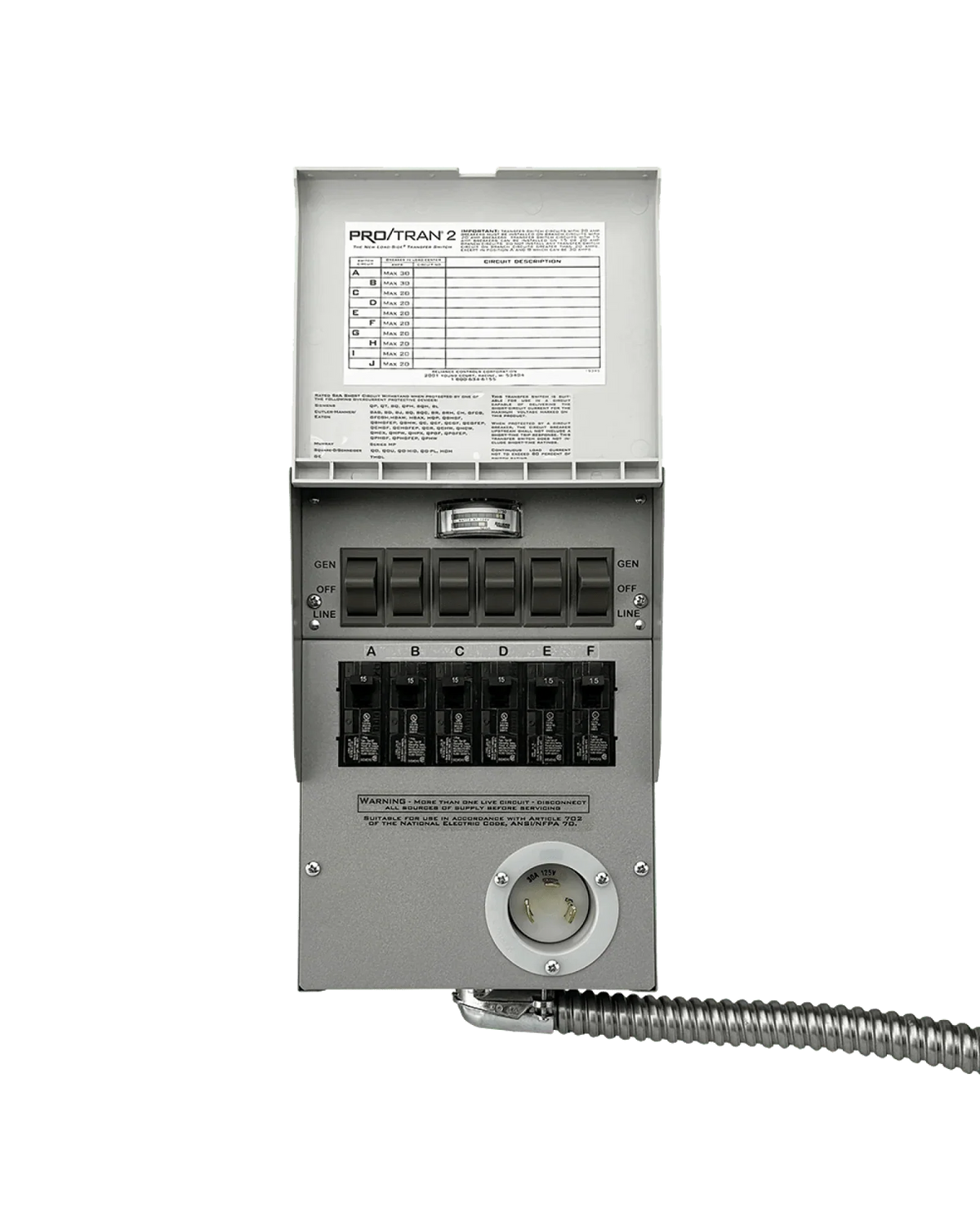 Anker SOLIX 30A Manual Transfer Switch – 6-Circuit, 120V